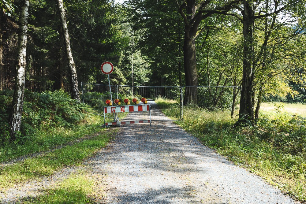 Umleitung auf der Wandertour